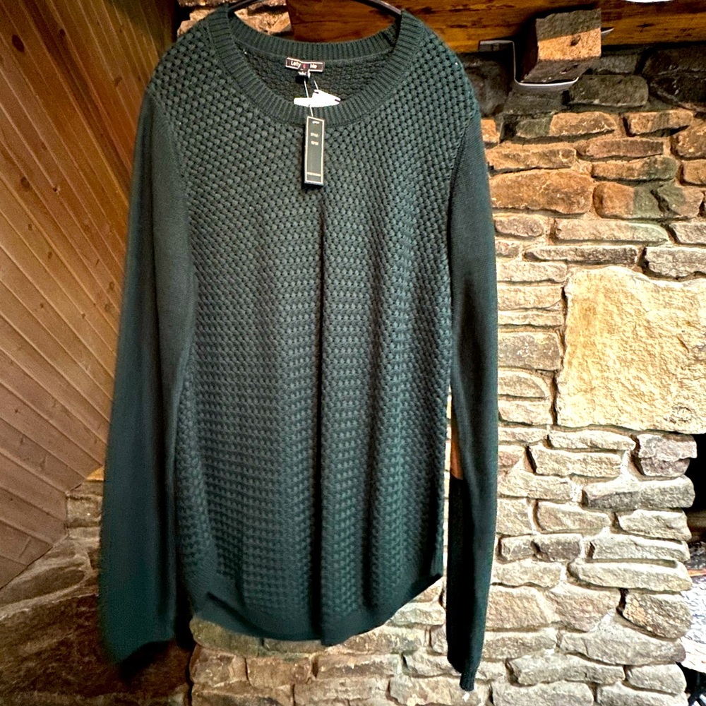 Elbow Patch Sweater - Dark Green - L